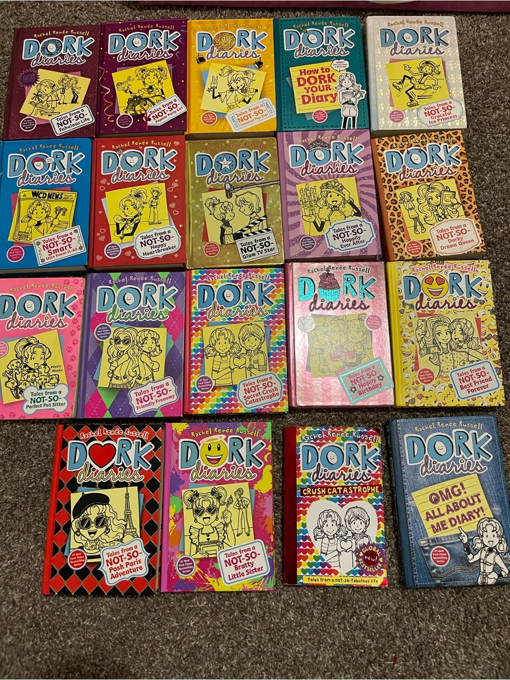Dork Diaries Book Lot - Colorful Covers full collection 16 books and 3 more.